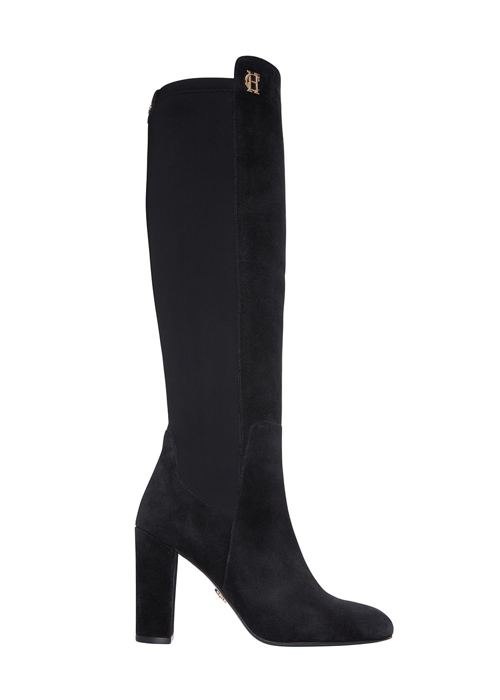 Albany Heeled Boots - Black Suede - 3