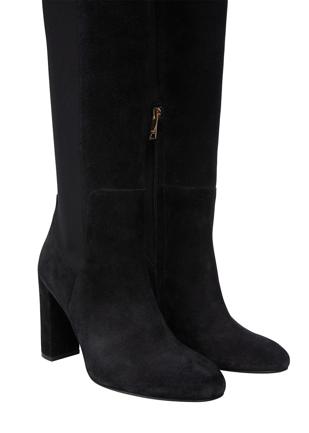 Albany Heeled Boots - Black Suede - 4