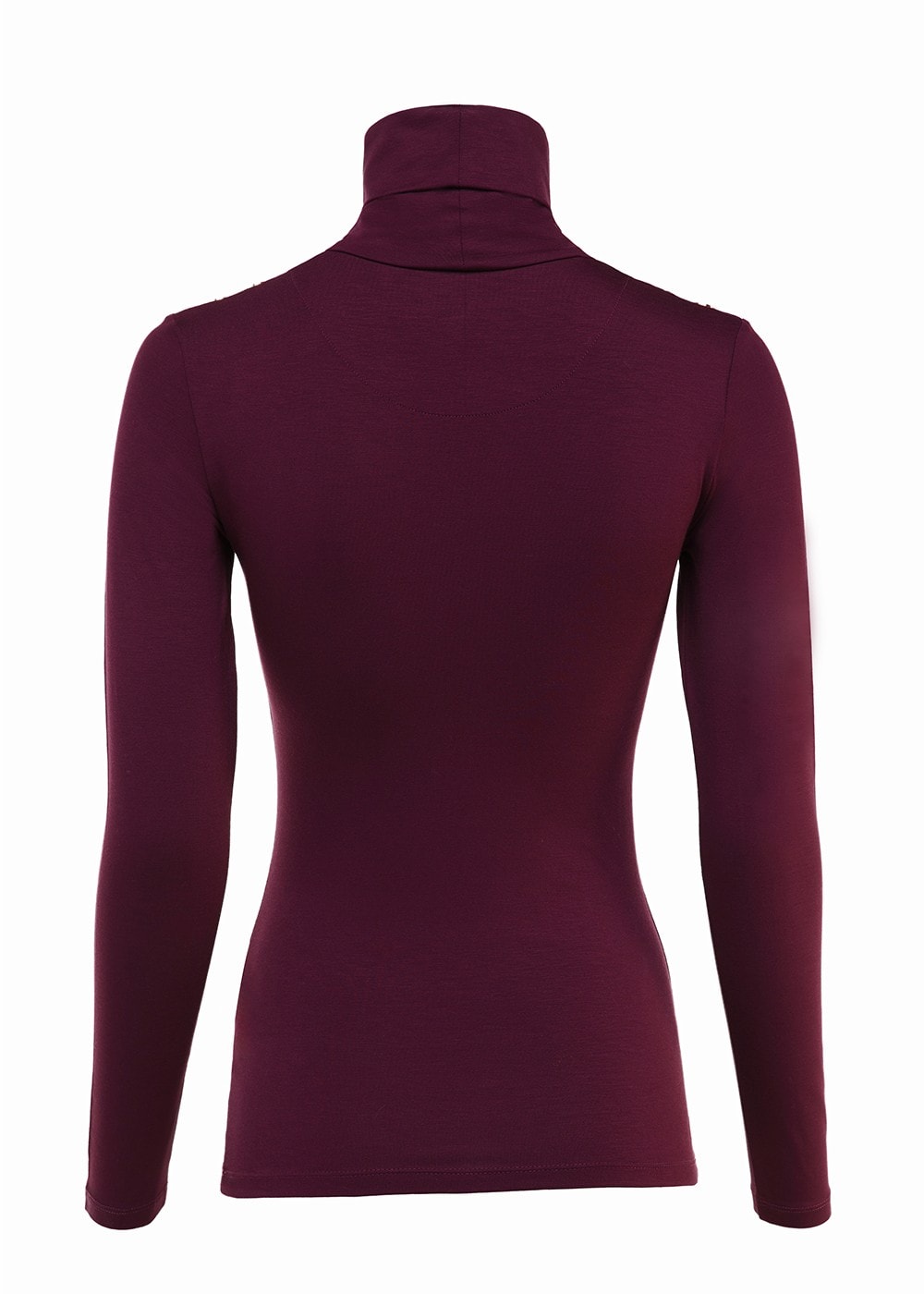 Essential Roll Neck - Burgundy - 7