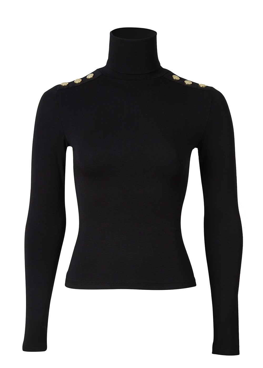 Essential Roll Neck - Black - 5