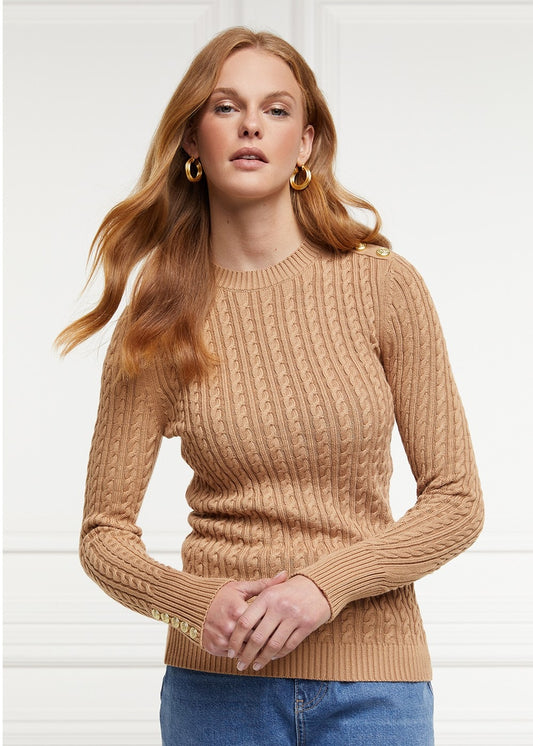 Seattle Crew Neck Knit - Dark Camel - 1