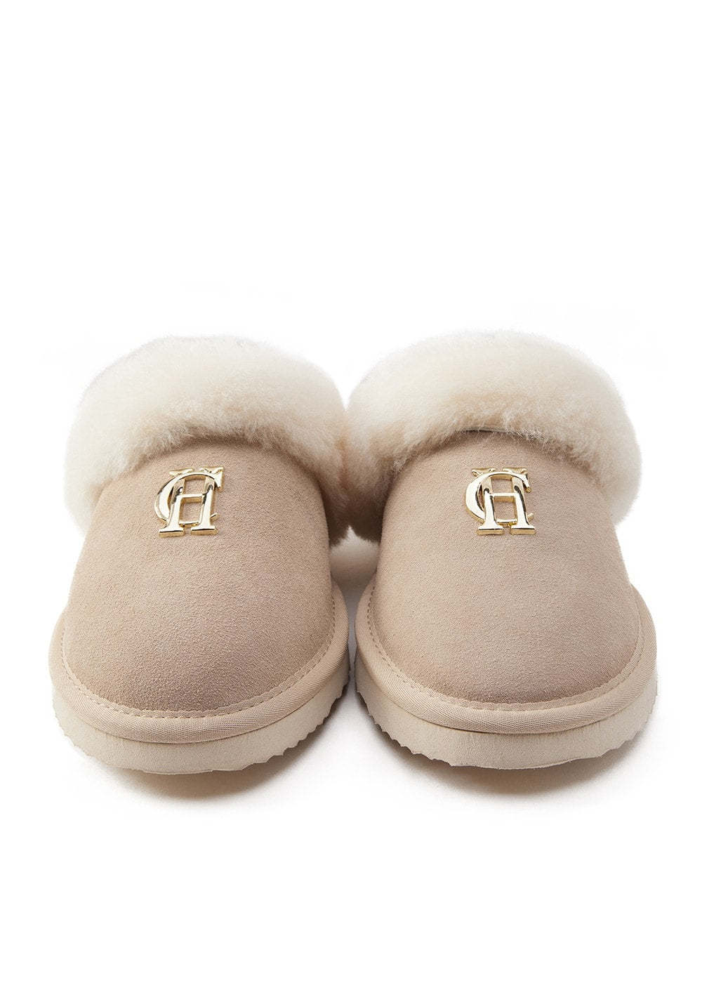 Shearling Slippers - Oyster - 4