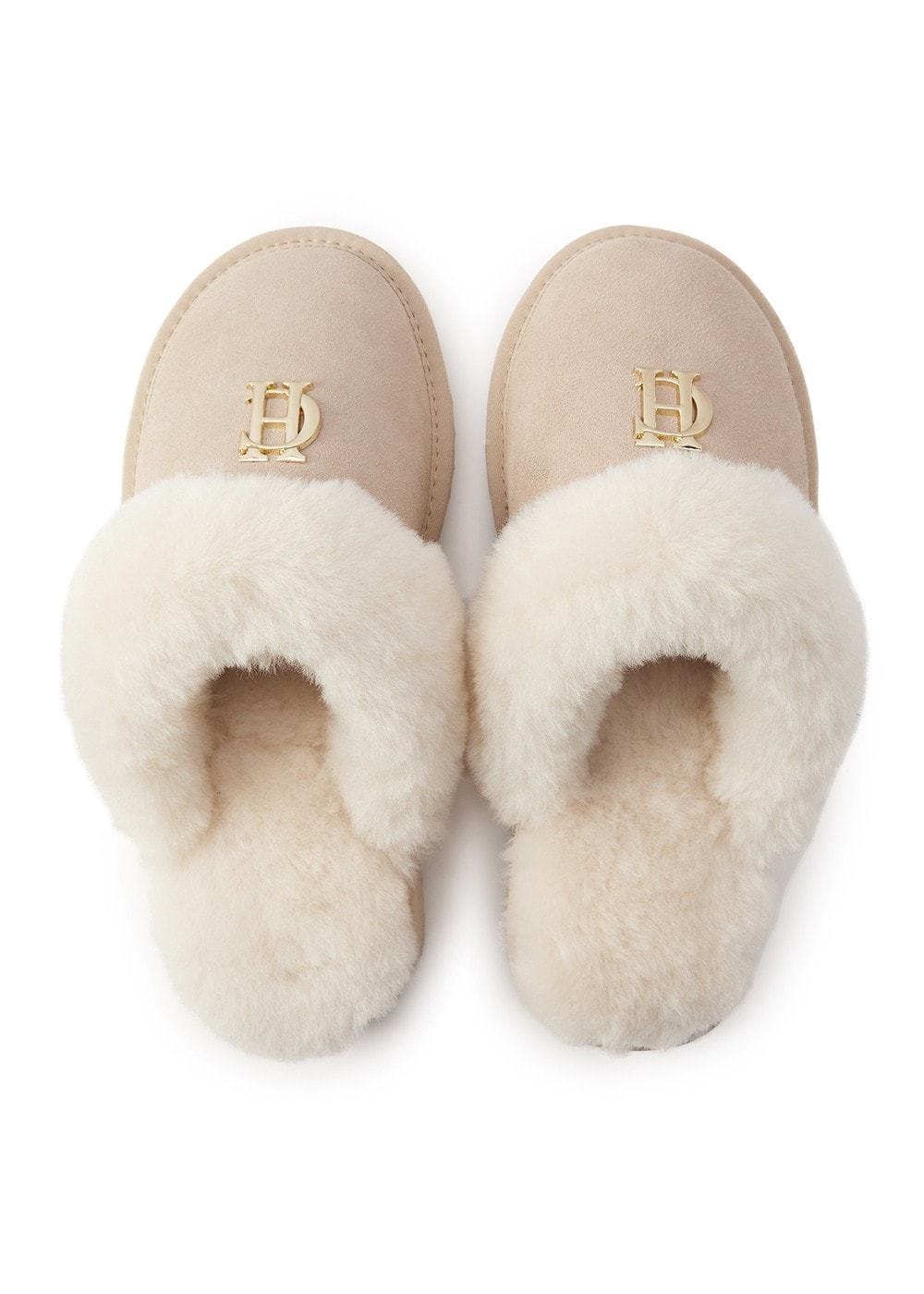 Shearling Slippers - Oyster - 5