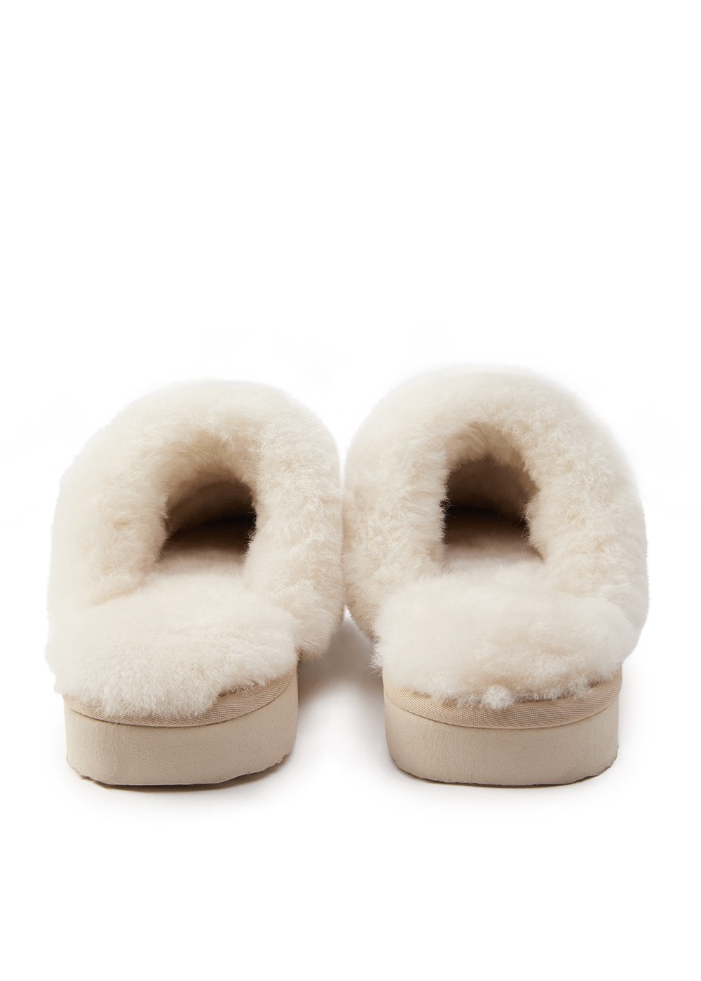 Shearling Slippers - Oyster - 7