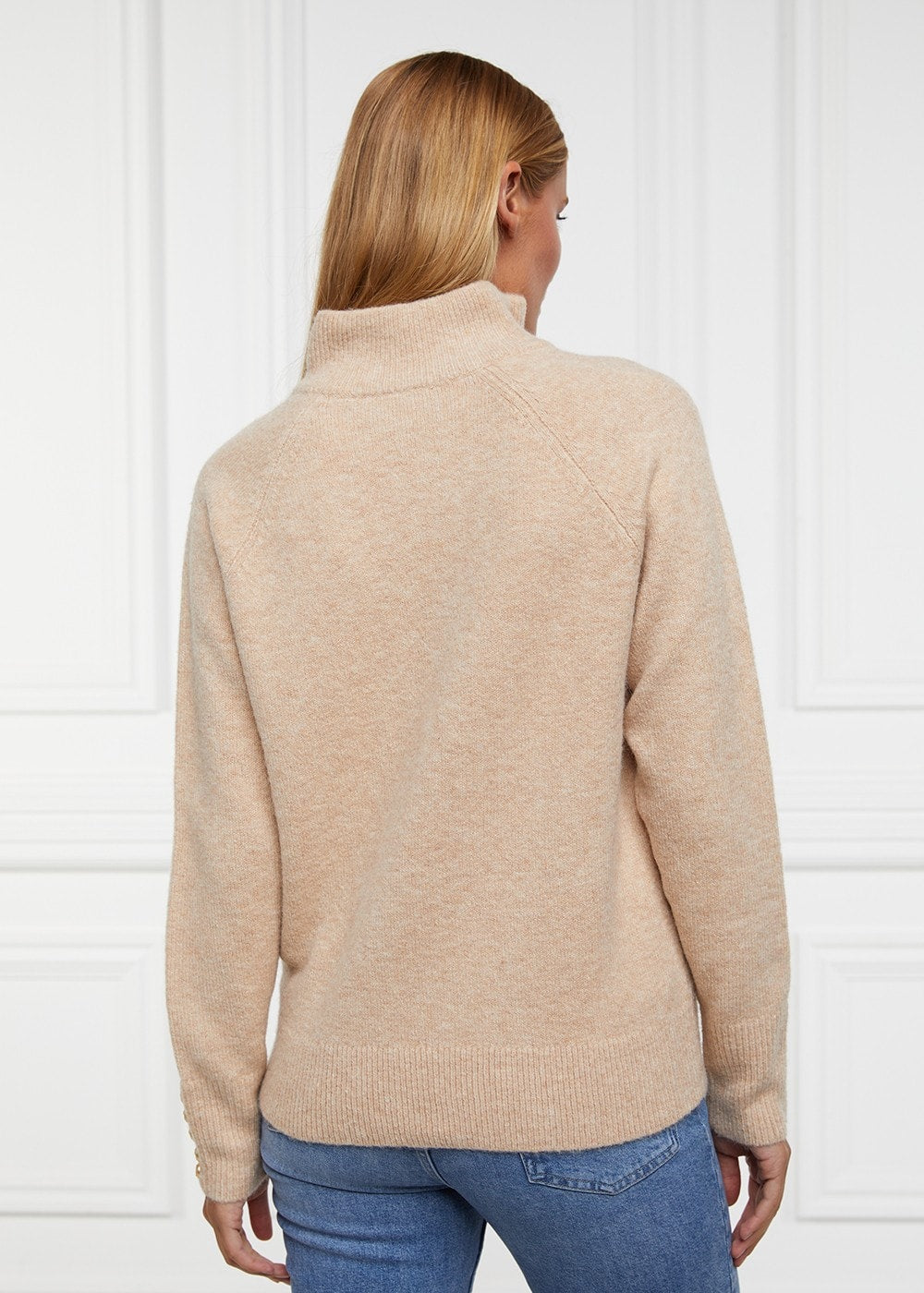 Tori Half Zip Knit AW24 - Camel - 3