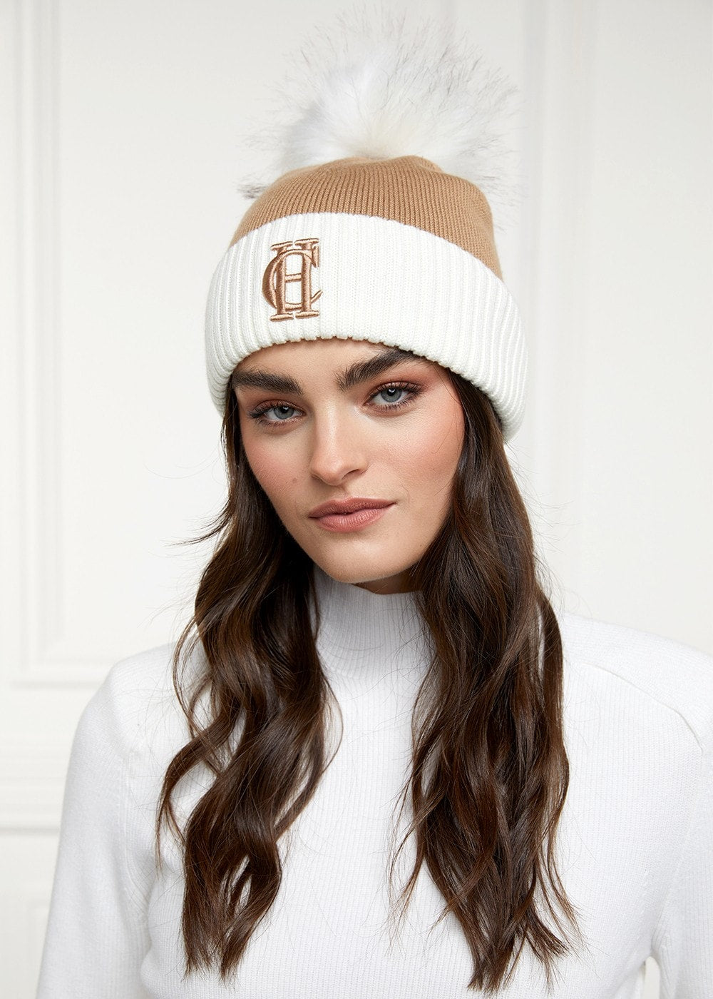 Chelsea Merino Bobble Hat - Camel - 1