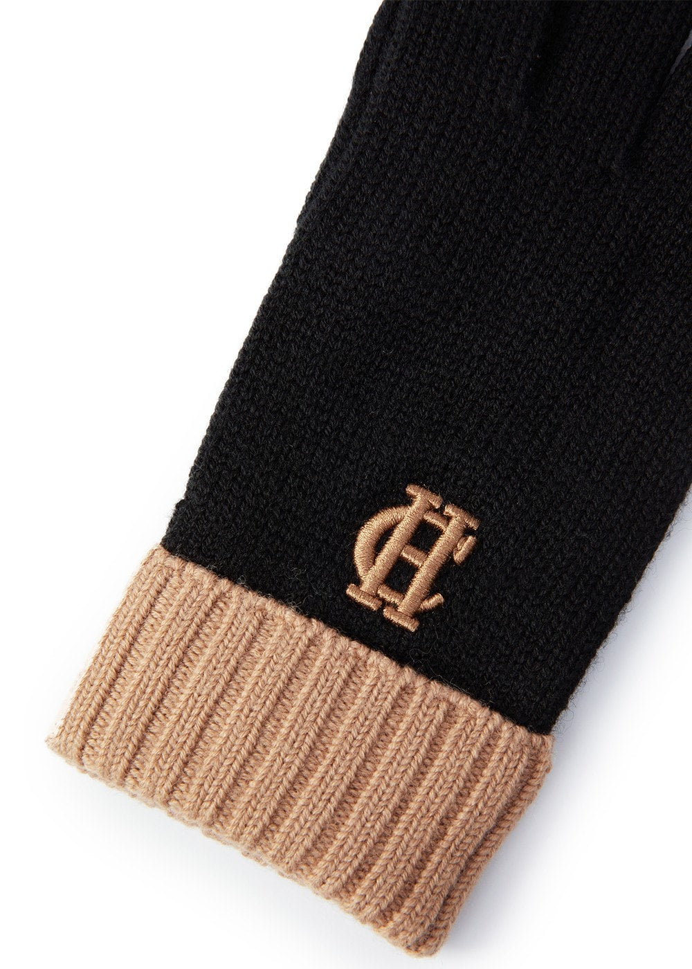 Chelsea Logo Knitted Gloves - Tan Black - 2