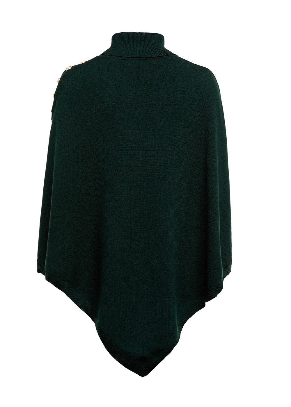 Roll Neck Cape AW24 - Deep Emerald - 6