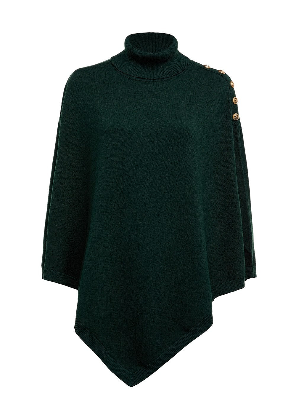 Roll Neck Cape AW24 - Deep Emerald - 9