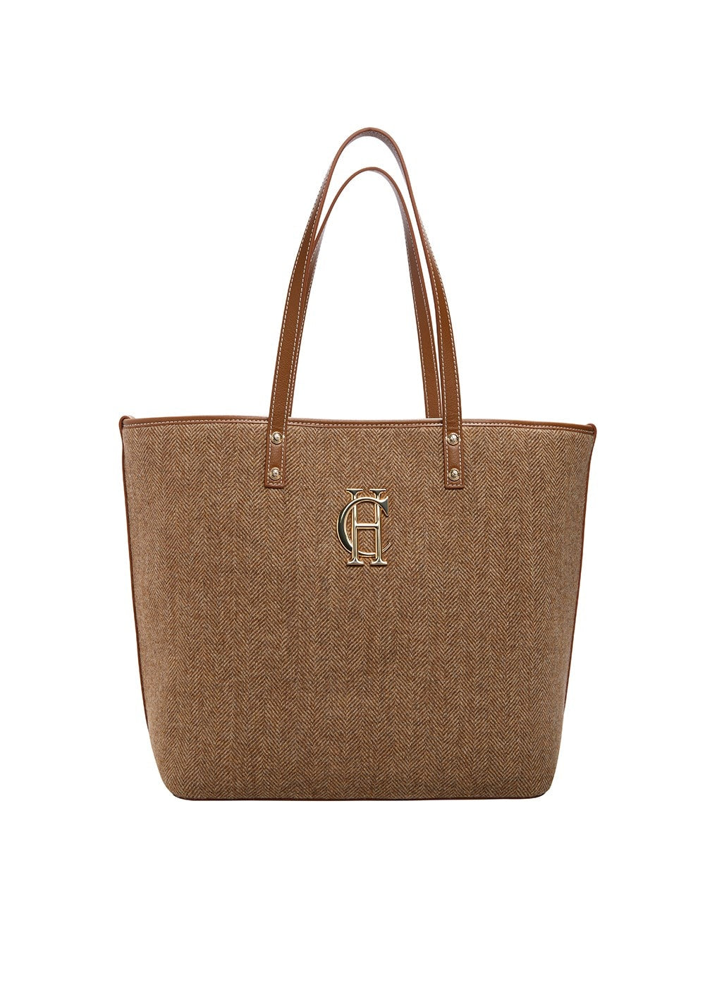 Kensington Tote Bag AW24 - Tan Herringbone - 0