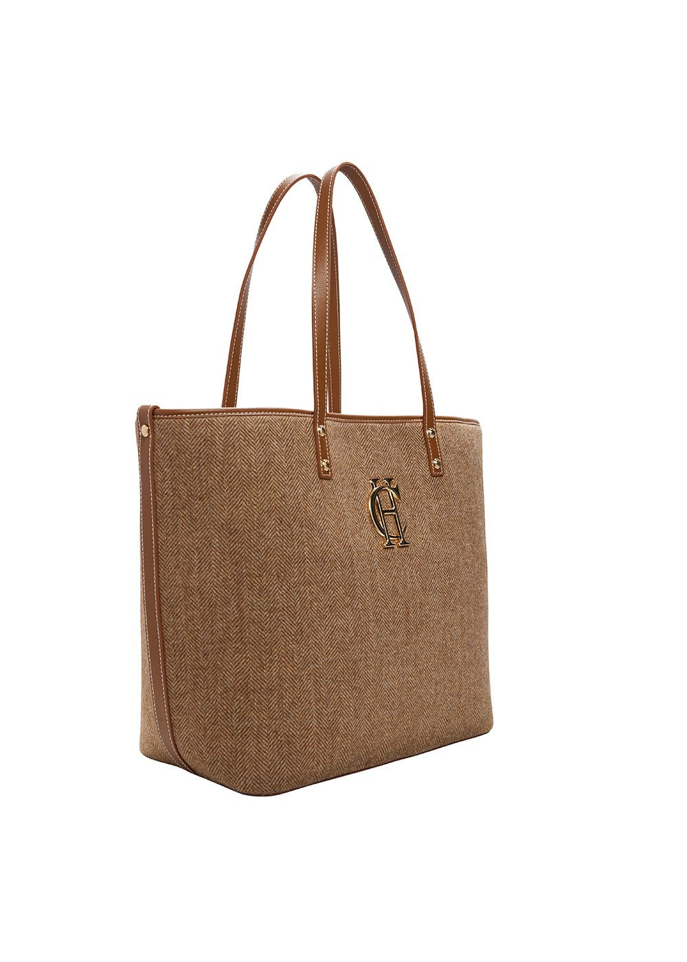 Kensington Tote Bag AW24 - Tan Herringbone - 2