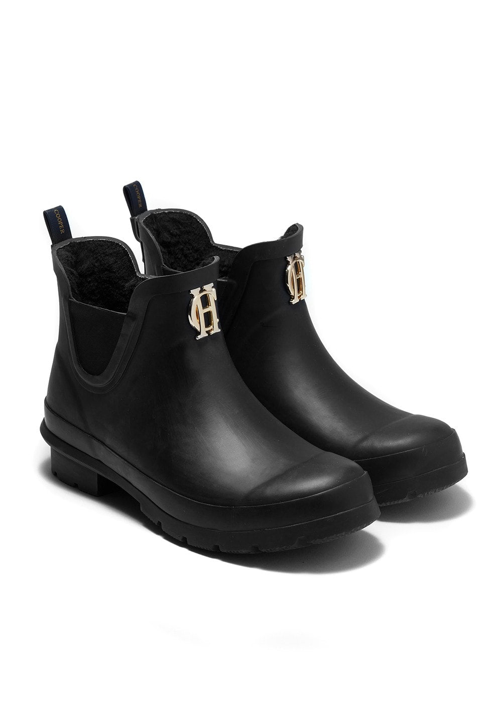 Rubber Chelsea Boots - Black - 1