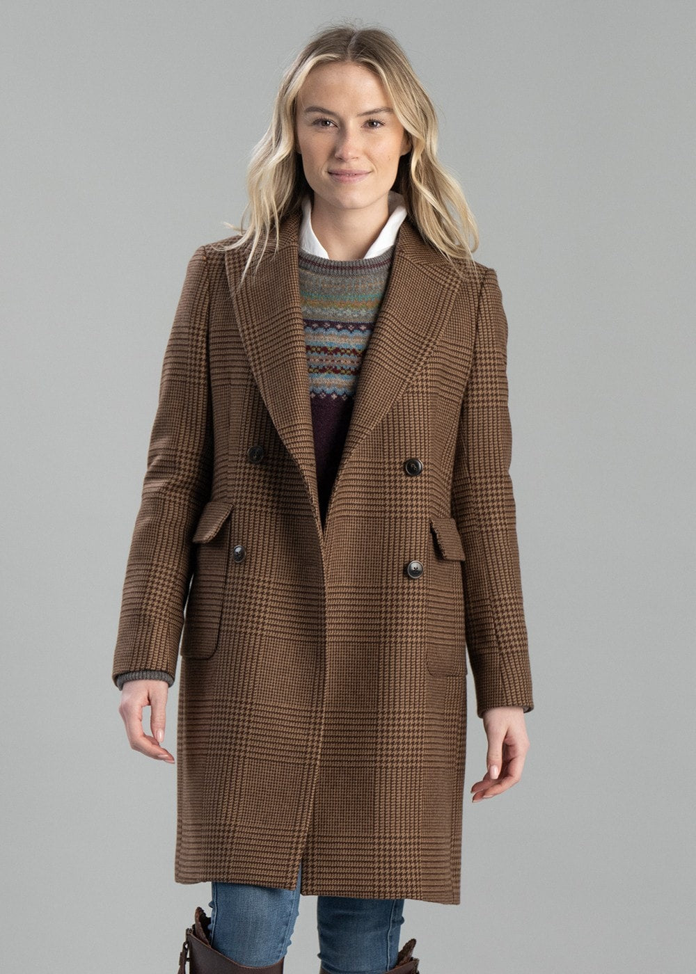 Spencer Wool Coat - Cavendish Check - 1