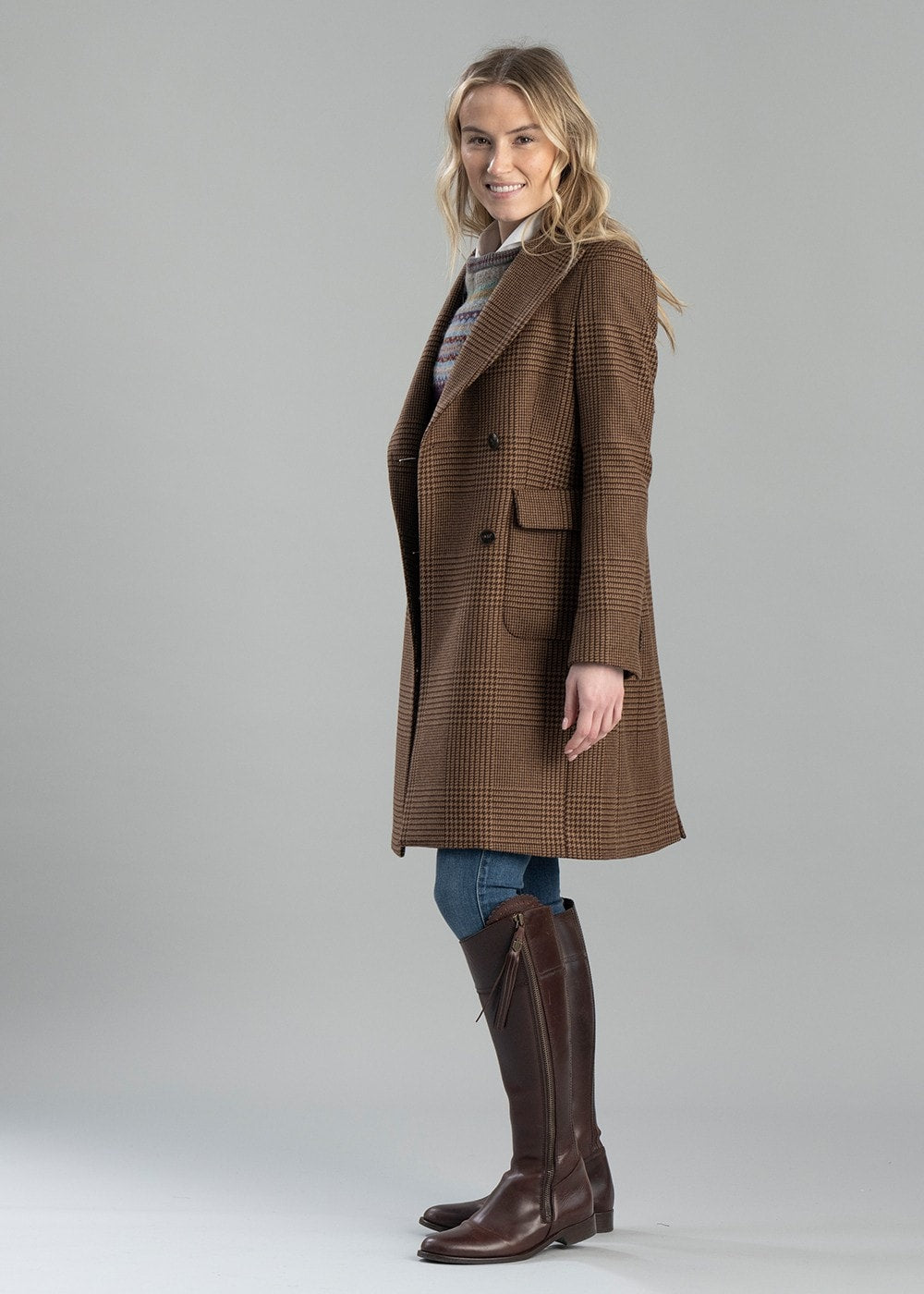 Spencer Wool Coat - Cavendish Check - 3