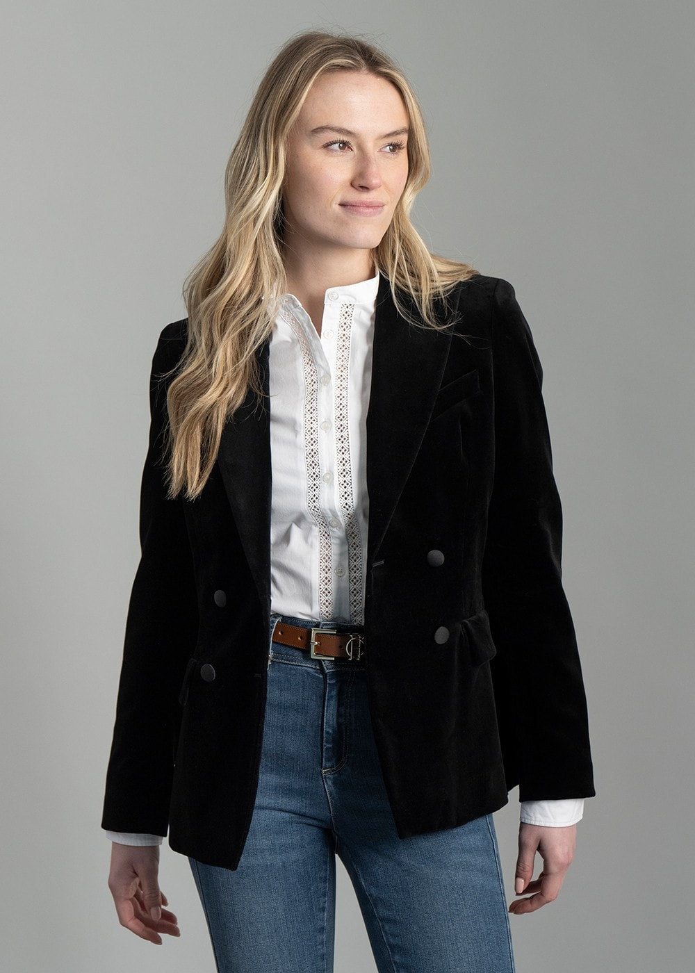 Vivien Velvet Jacket - Black - 2