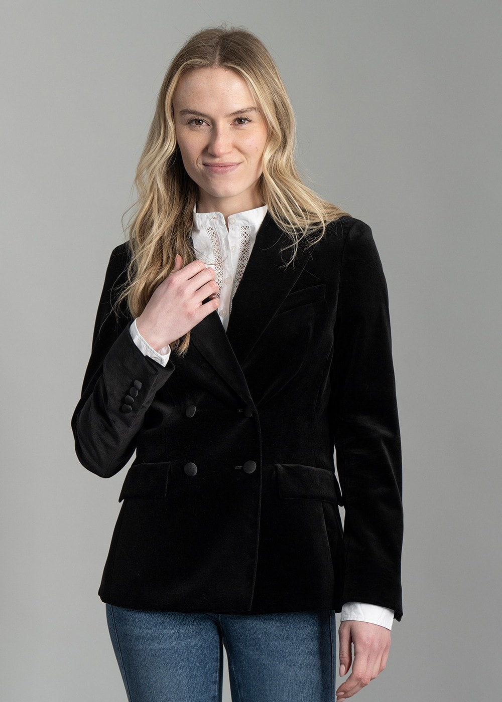 Vivien Velvet Jacket - Black - 3