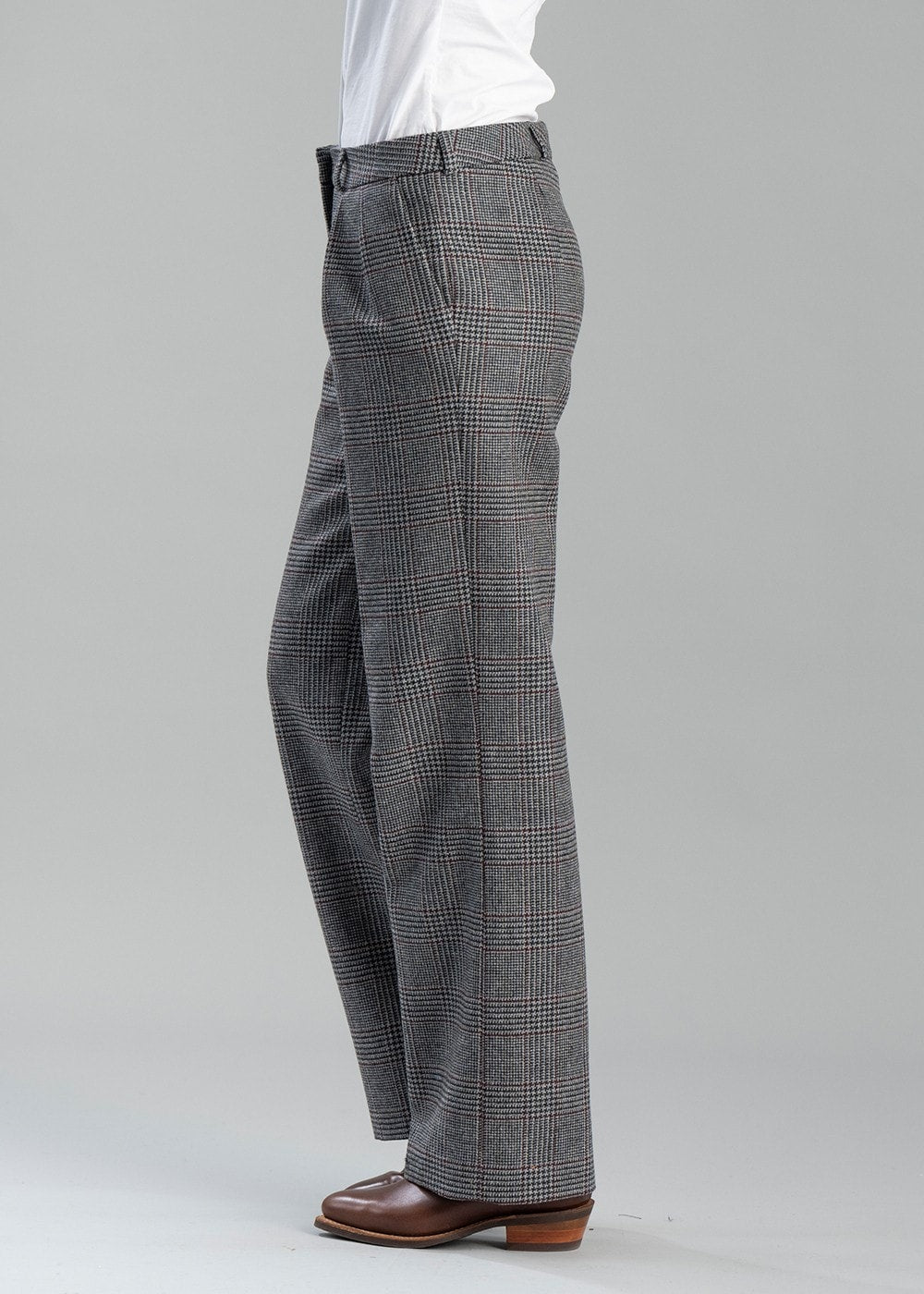 Twill Wide Leg Trousers - Berwick Check - 2