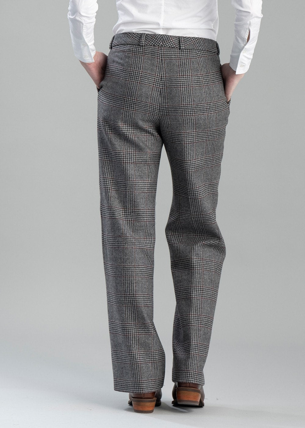 Twill Wide Leg Trousers - Berwick Check - 3