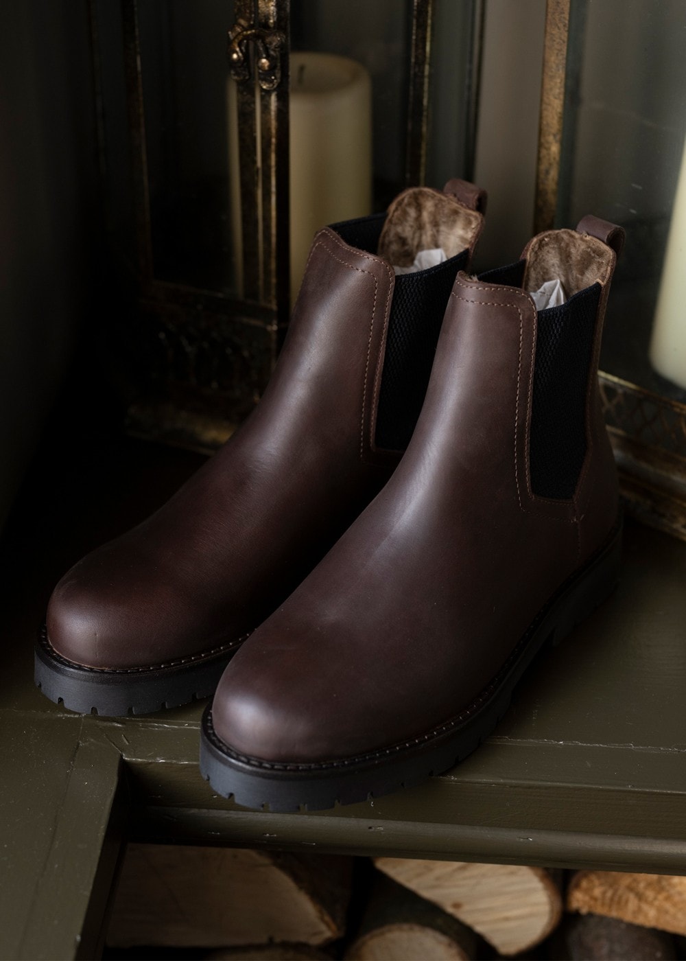 Sheepskin Boudica Boots - Mahogany - 7