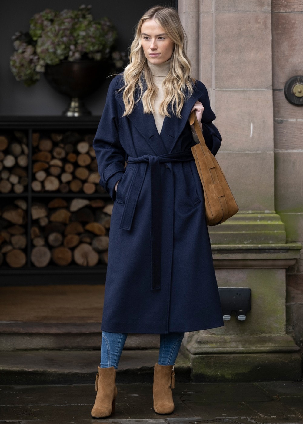 Wool Trench Coat AW24 - Evening Blue - 2