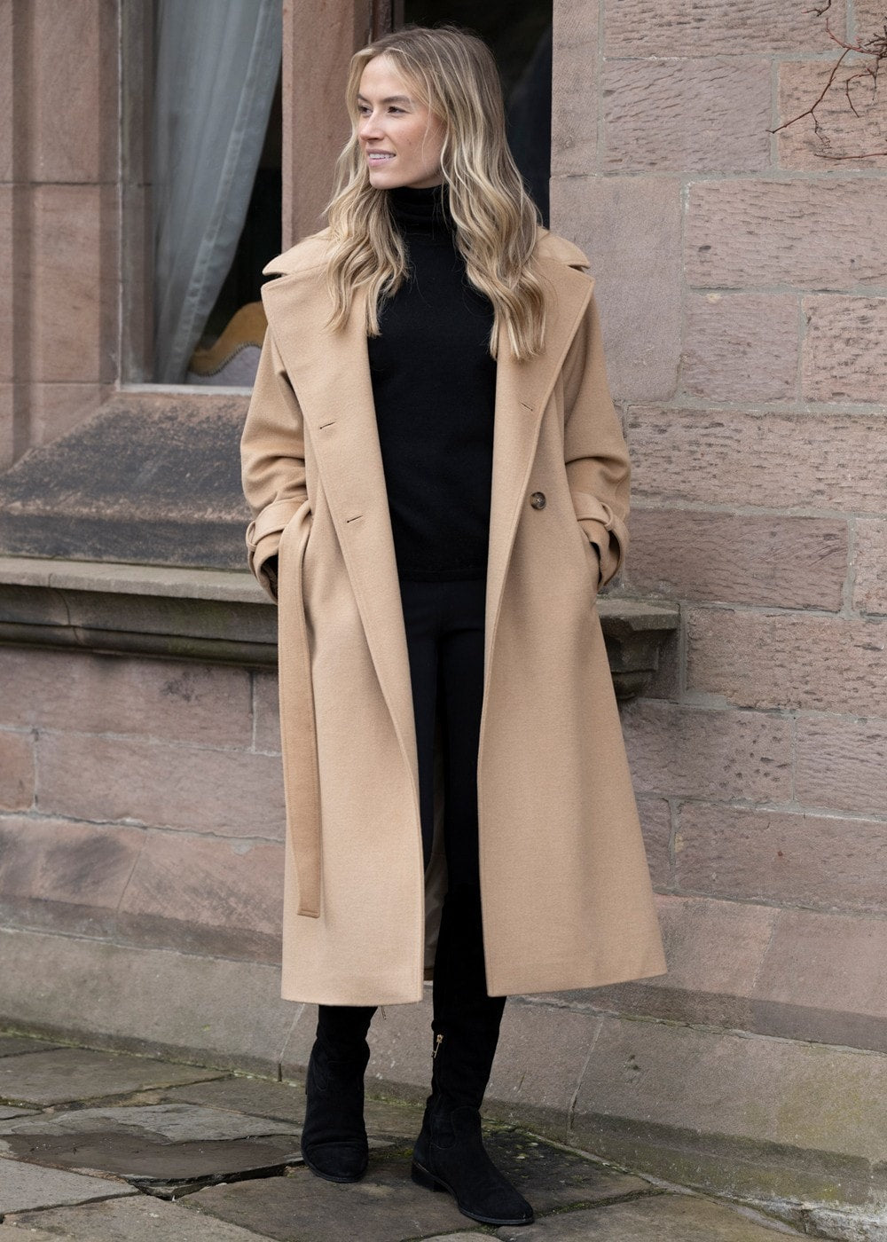 Wool Trench Coat AW24 - Caramel Beige - 2