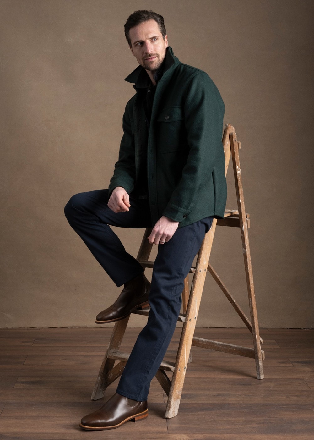 Wool Overshirt AW24 - Tartan Green - 2