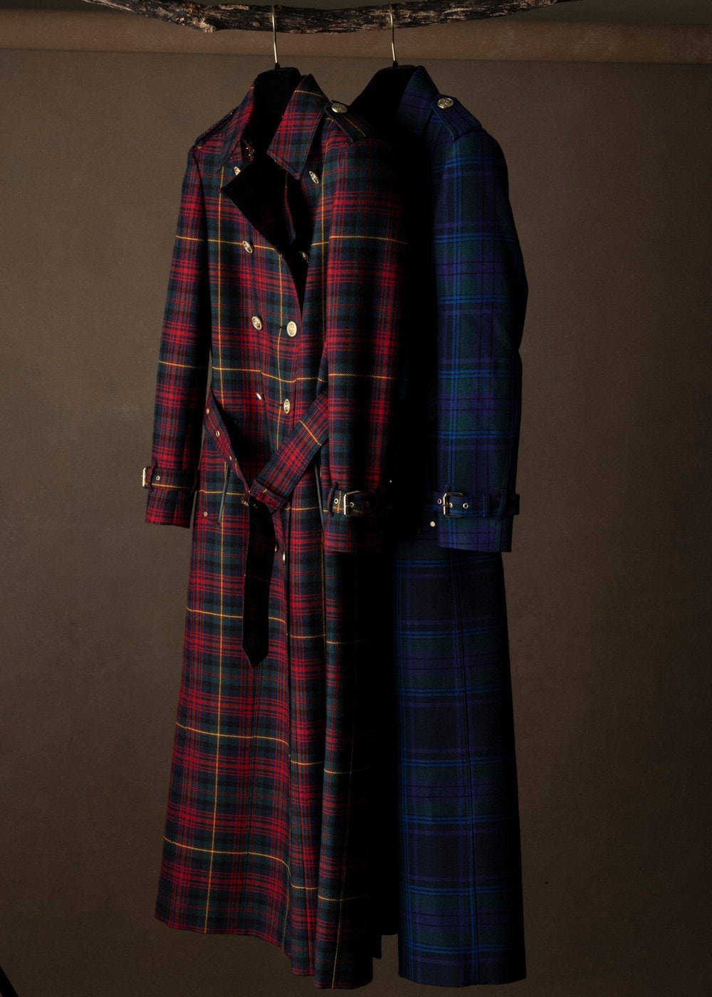 Marlborough Trench Coat Full Length - Logan Tartan - 10