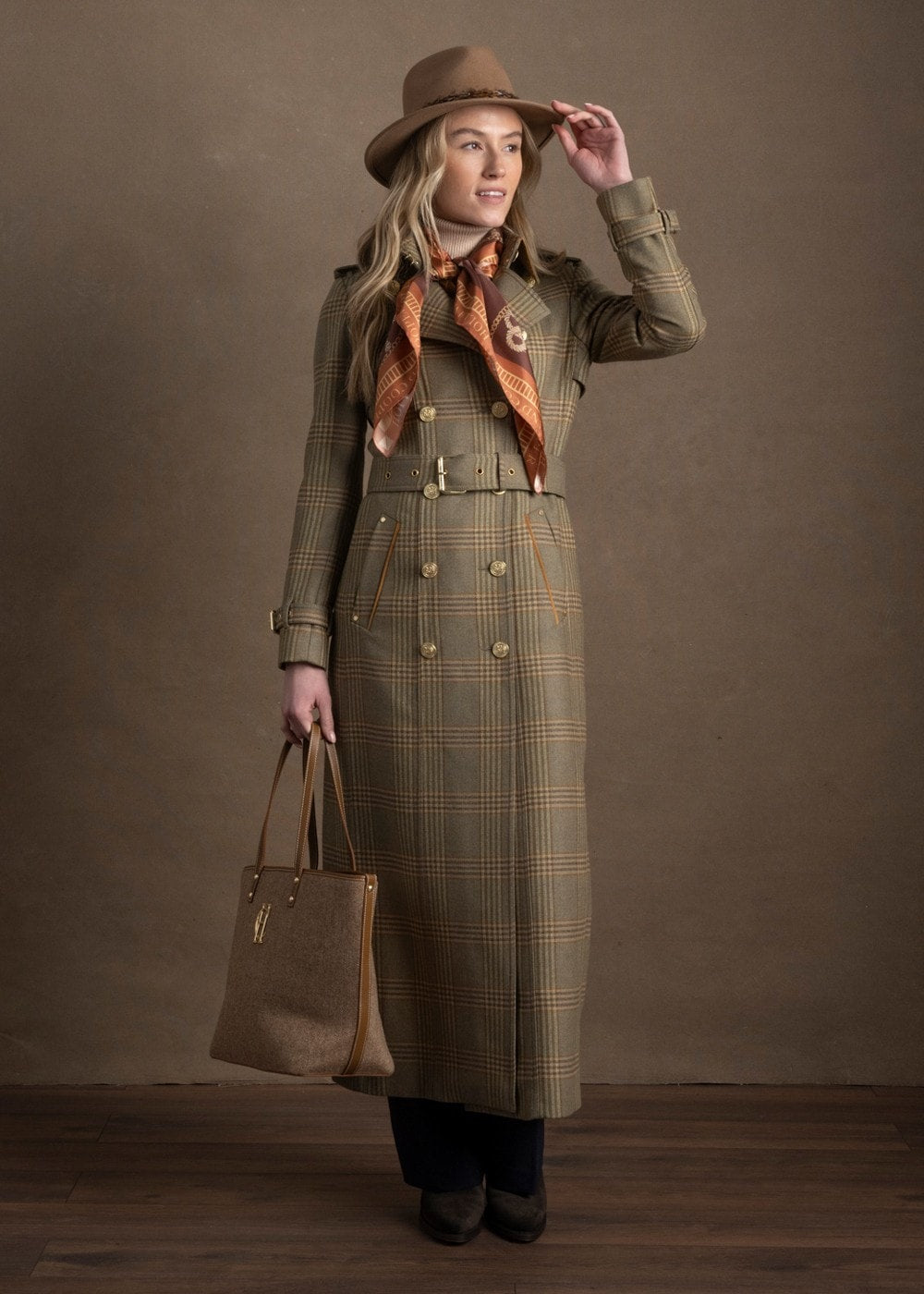 Marlborough Trench Coat Full Length - Leveret - 2