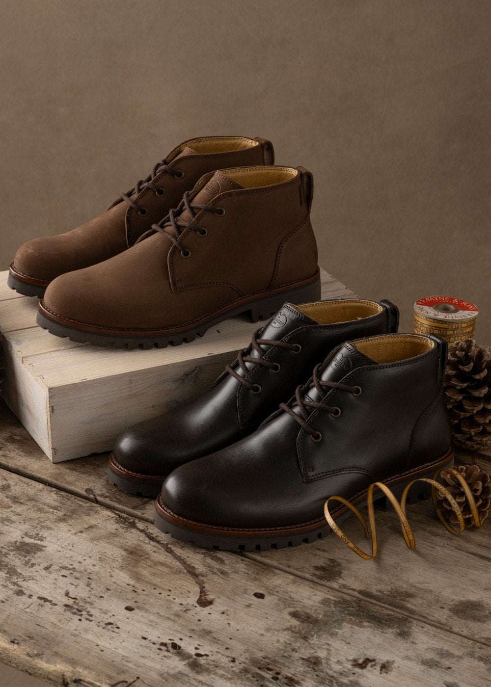 La Chukka Cuir Boots - Marron Fonce - 5