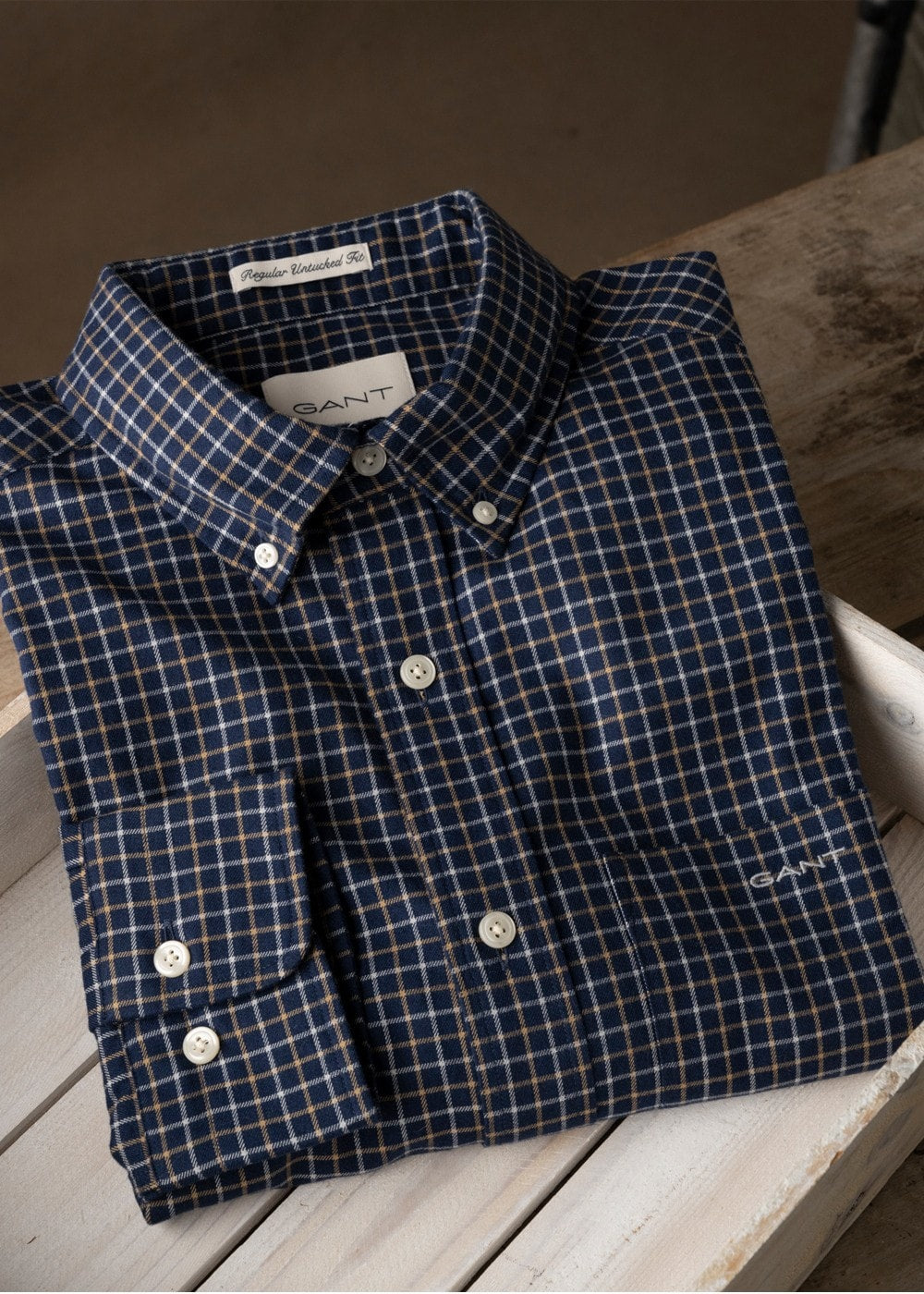 Jaspe Tattersall Shirt AW24 - Persian Blue - 6