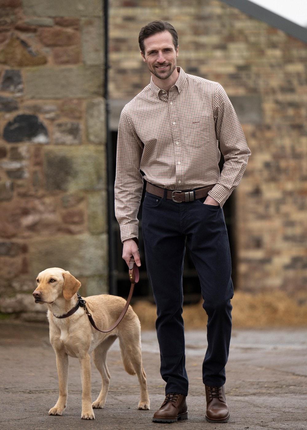 Jaspe Tattersall Shirt AW24 - Caramel Beige - 2