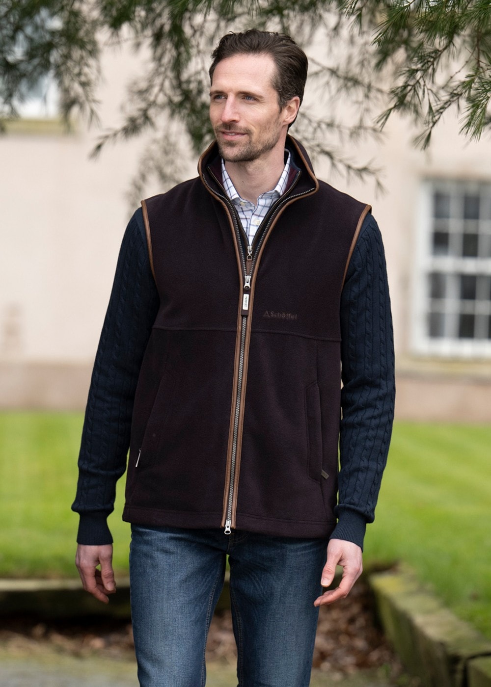 Oakham Fleece Gilet - Port - 2