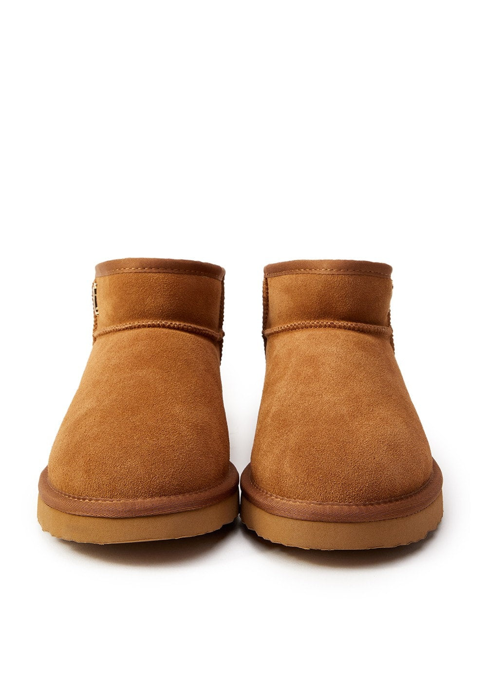 Ultra Mini Shearling Boots - Tan - 4