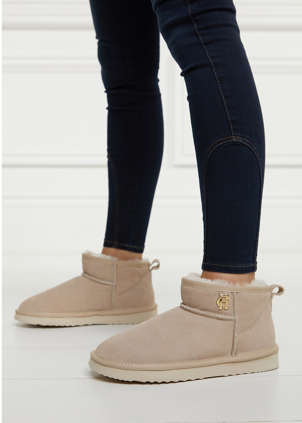 Ultra Mini Shearling Boots - Oyster - 2