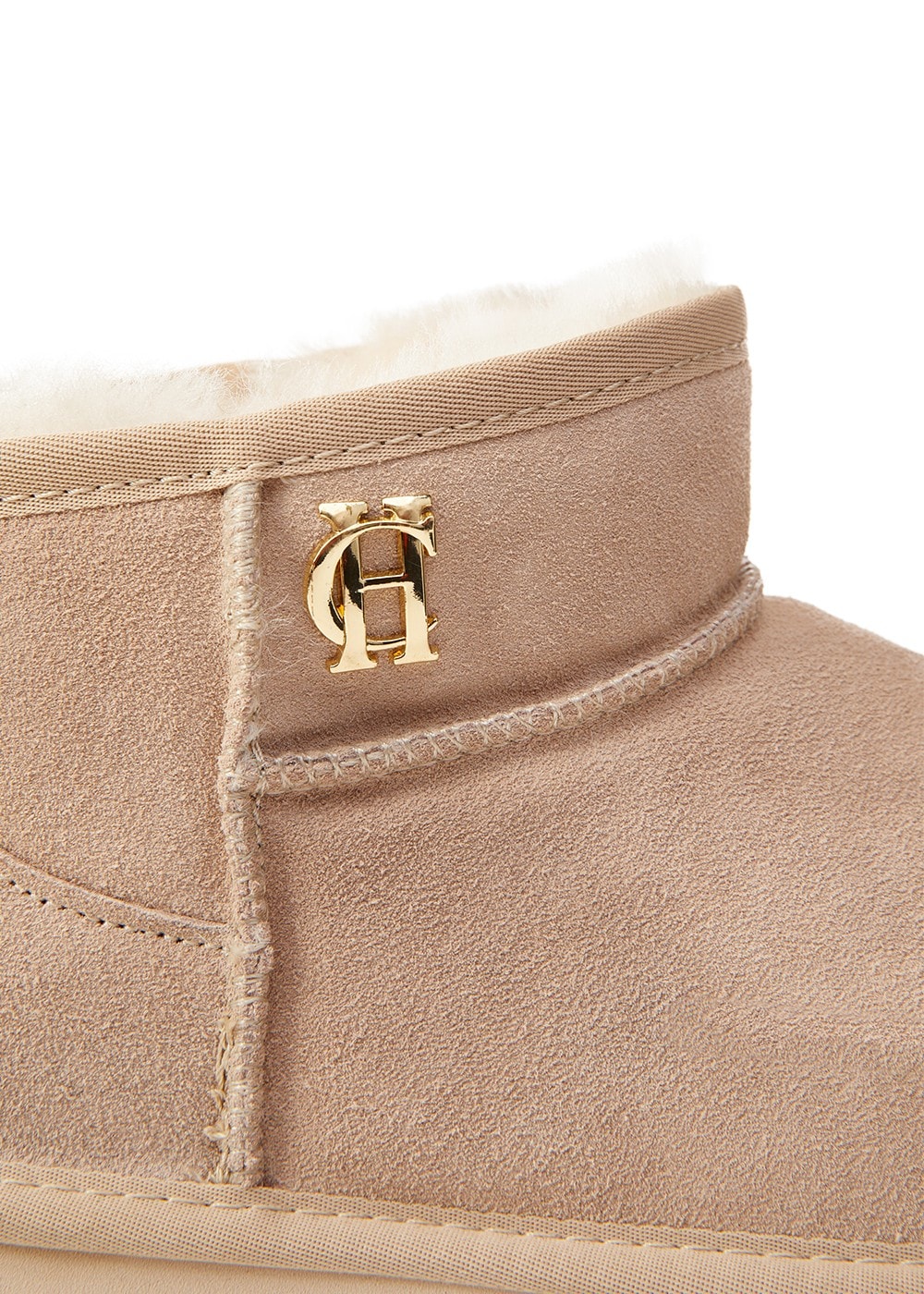 Ultra Mini Shearling Boots - Oyster - 6