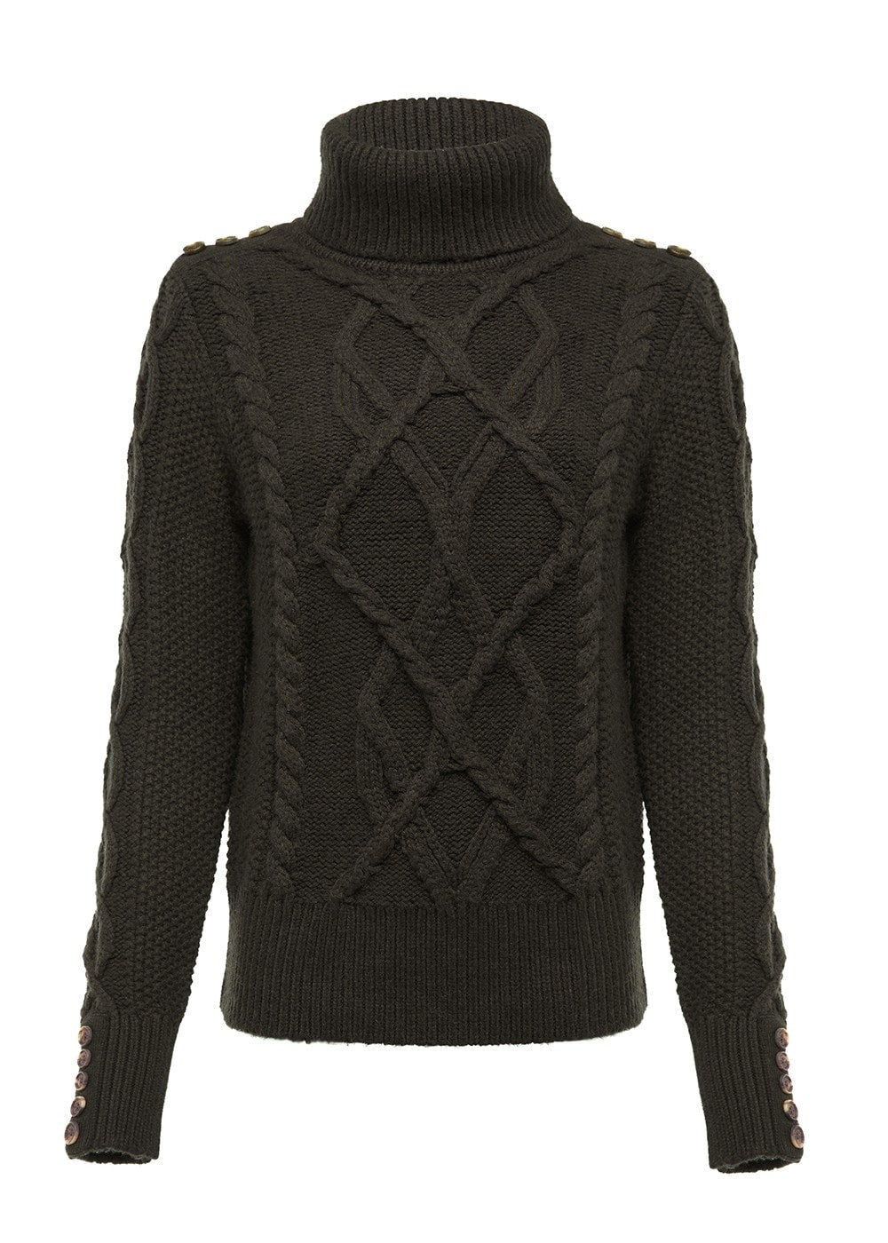 Cortina Roll Neck Knit AW24 - Fern Green - 5