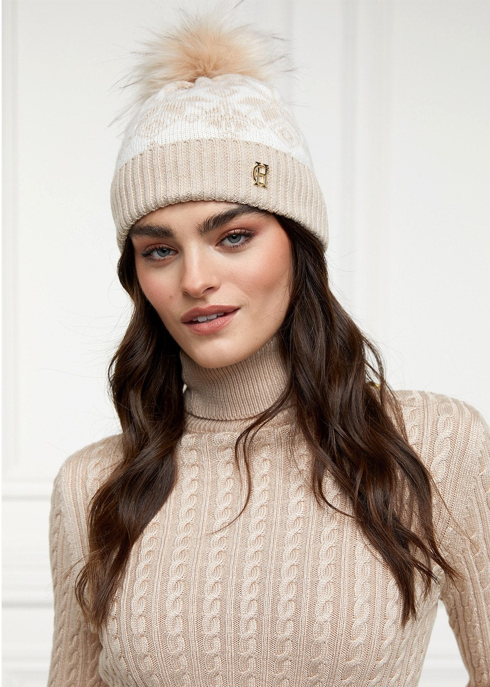 Beatrice Bobble Hat - Camel Cream - 1