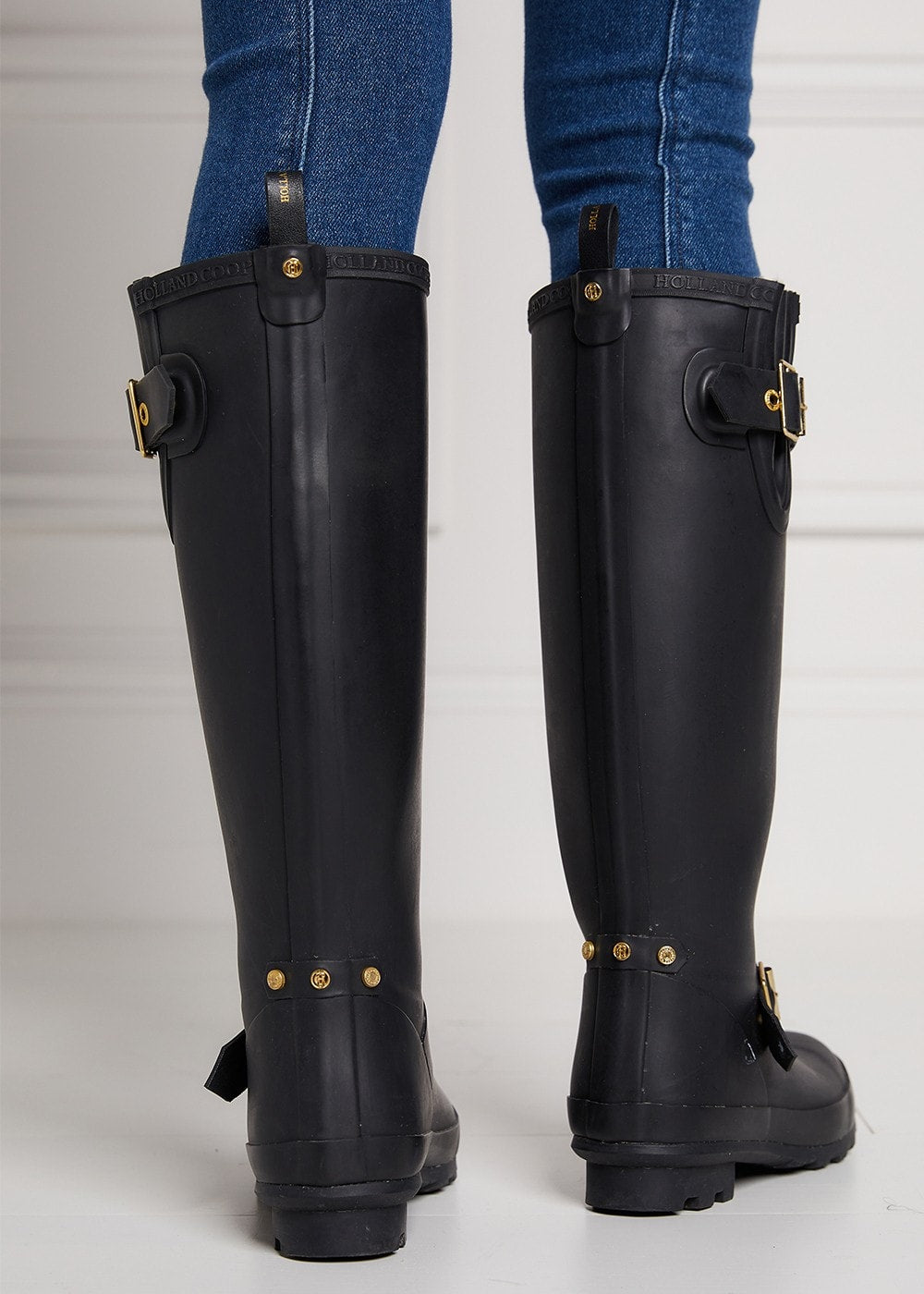 Sherpa Lined Regency Wellingtons - Matt Black - 8