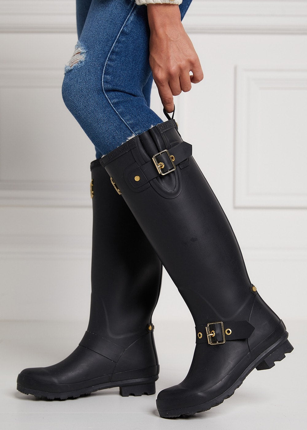 Sherpa Lined Regency Wellingtons - Matt Black - 9