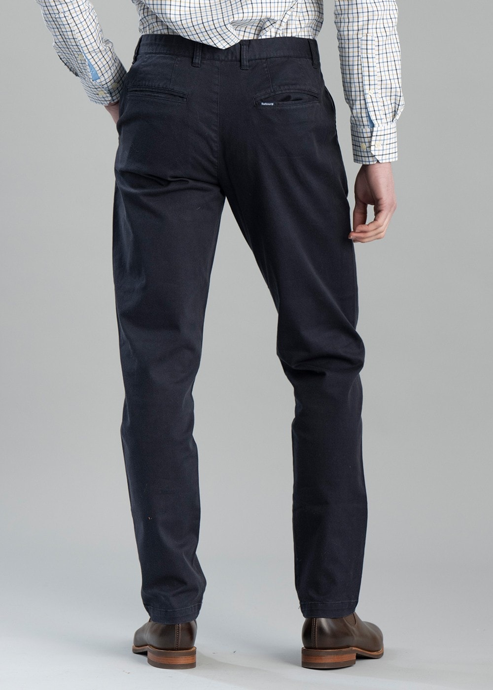 Washed Stretch Twill Trousers - Dark Navy - 3