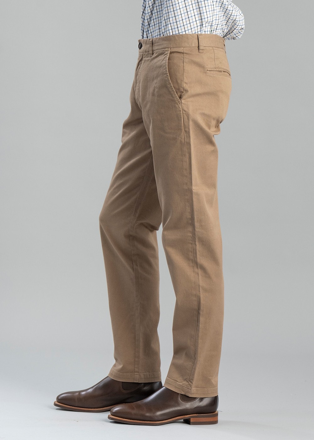 Washed Stretch Twill Trousers - Stone - 2