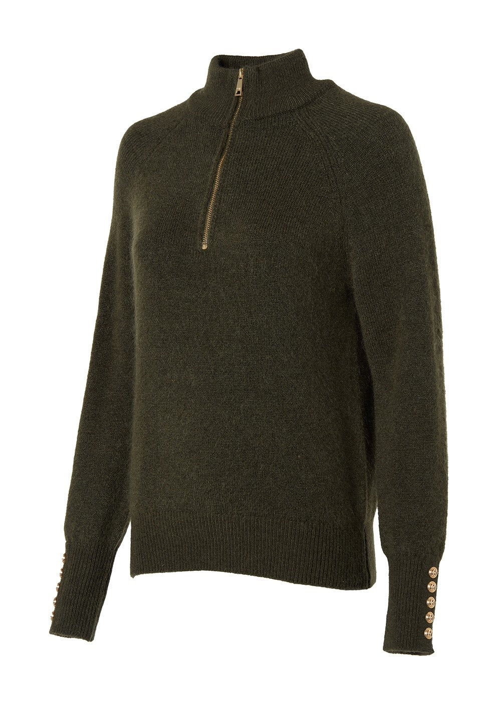 Tori Half Zip Knit AW24 - Forest Green - 6