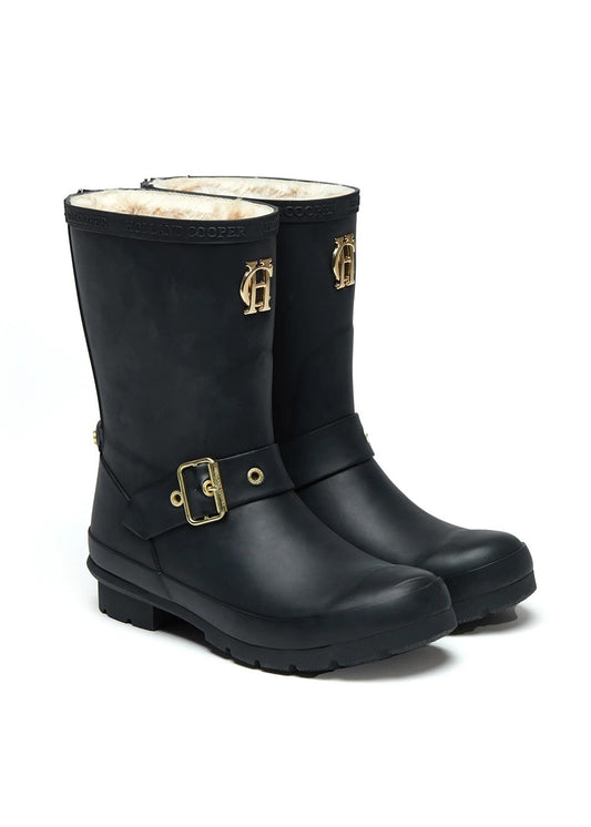 Sherpa Lined Chelsea Wellingtons - Matte Black - 1