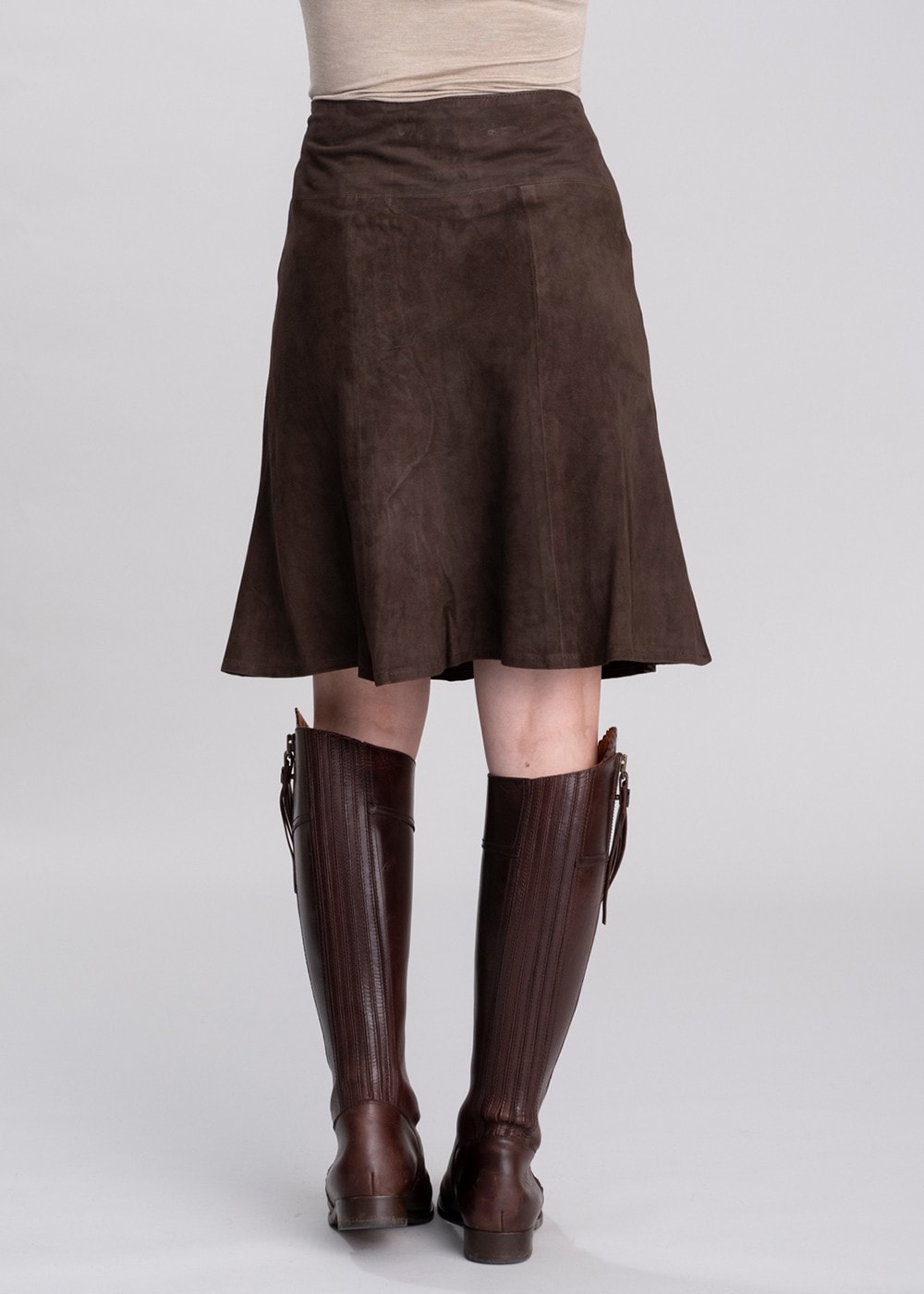 Babette Suede Skirt - Brown - 3