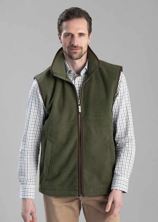 Oakham Retro Fleece Gilet - Woodland - 1