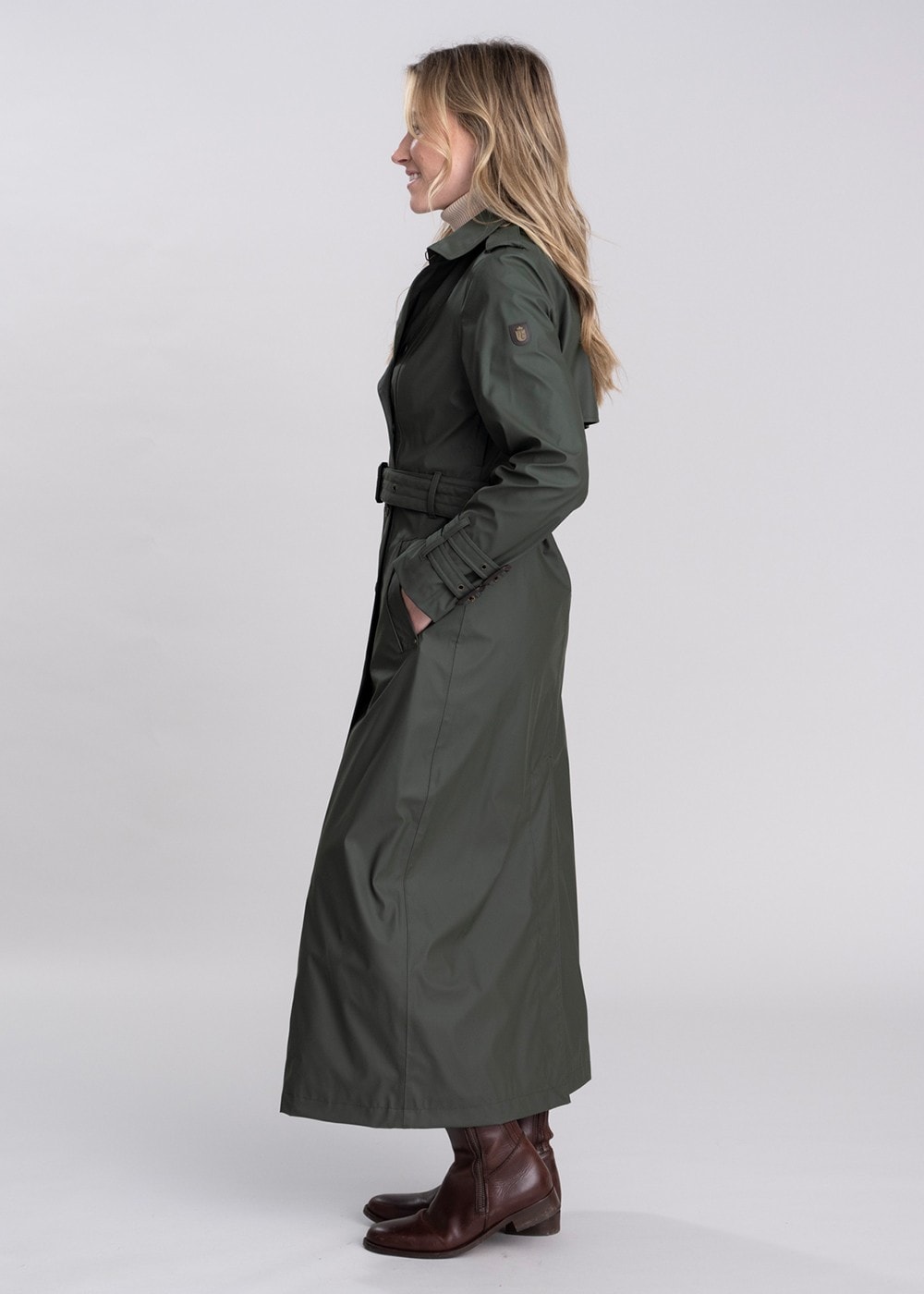 Kendal Waterproof Trench Coat - Full Length - Evergreen - 2