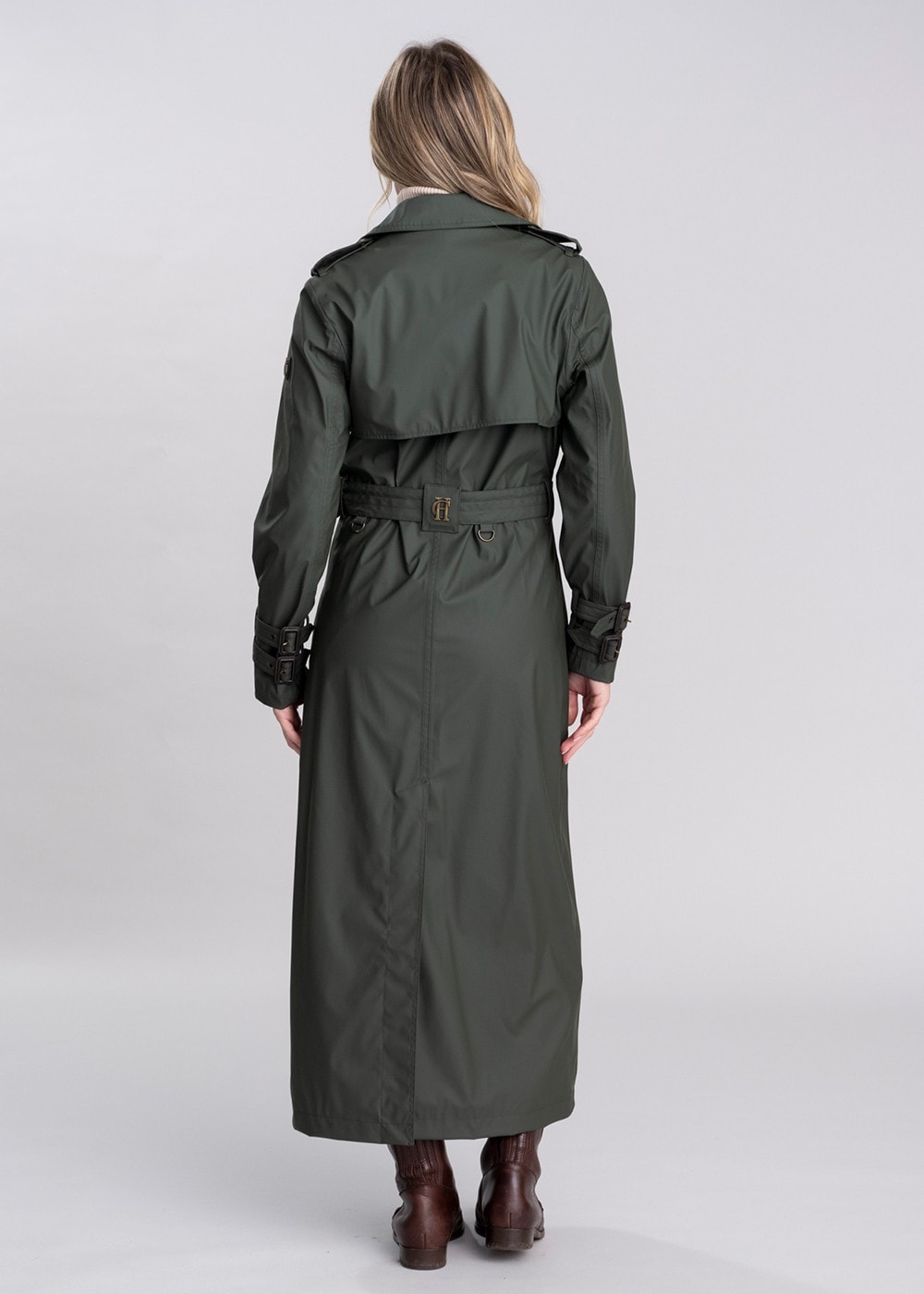 Kendal Waterproof Trench Coat - Full Length - Evergreen - 3