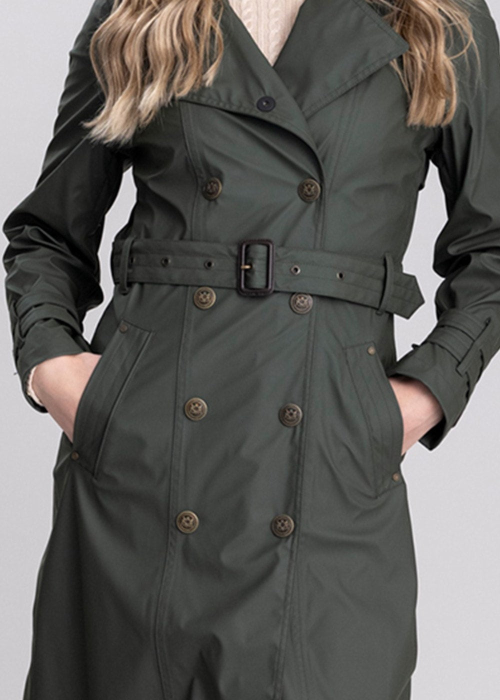 Kendal Waterproof Trench Coat - Full Length - Evergreen - 5