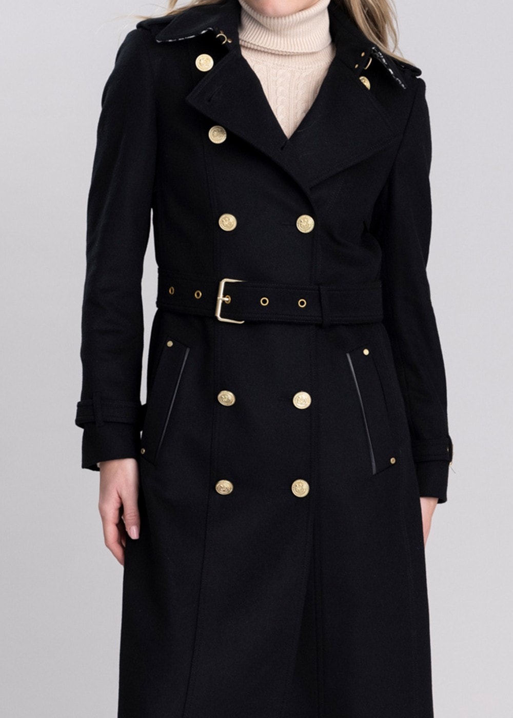 Marlborough Trench Coat Full Length - Soft Black - 6