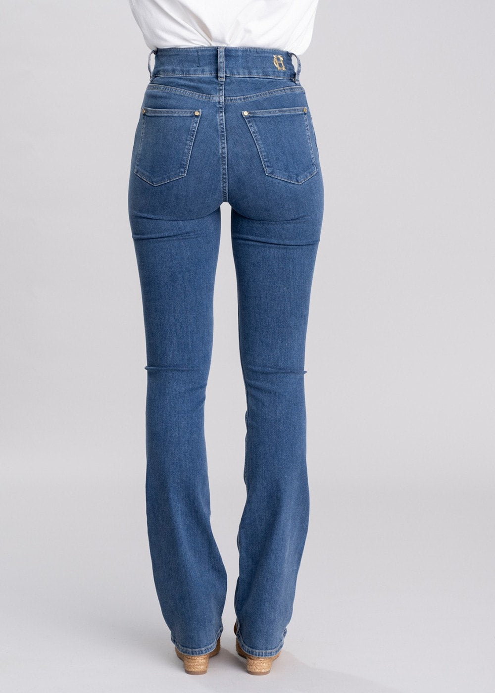 High Rise Flared Jeans - Denim - 3